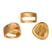 13 x 15mm Gold Baroque Round Hammered Slider, 3 Pcs 13 x 15mm Gold Baroque Round Hammered Slider, 3 Pcs