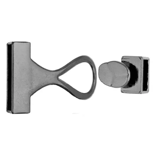 61 x 16.5mm Glue In Gunmetal Hook & Eye Buckle Clasp 61 x 16.5mm Glue In Gunmetal Hook & Eye Buckle Clasp