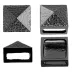 10 x 13mm Square Spike Slider Hammered, Gunmetal, 2 Pcs 10 x 13mm Square Spike Slider Hammered, Gunmetal, 2 Pcs