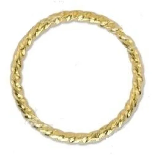 Beadalon 10mm Twisted Solid Rings 24 pcs Gold Plated Beadalon 10mm Twisted Solid Rings 24 pcs Gold Plated