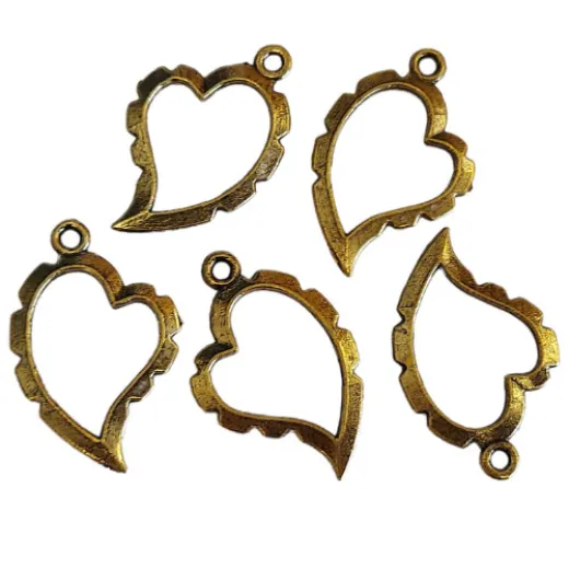 Artistic Wire Wrapper, Curved Heart, Antique Brass, 5 pc A300R-026 Artistic Wire Wrapper, Curved Heart, Antique Brass, 5 pc A300R-026