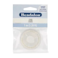  Beadalon Box Chain, Silver Colour. 1.4mm diameter, 2m length. 340-060