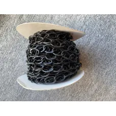 Black  Aluminium Chain, 19 x 13mm, 1 Metre Length