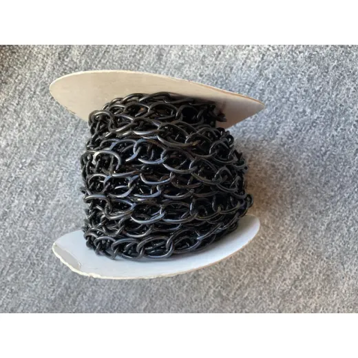 Black Aluminium Chain, 19 x 13mm, 1 Metre Length Black Aluminium Chain, 19 x 13mm, 1 Metre Length