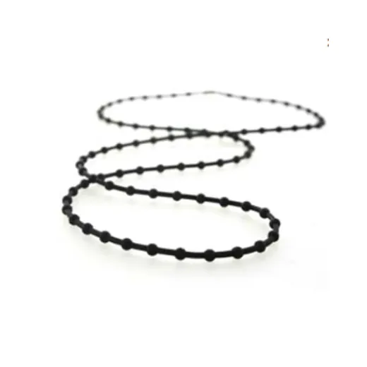 Black Rubber Ballchain, 20" Black Rubber Ballchain, 20"
