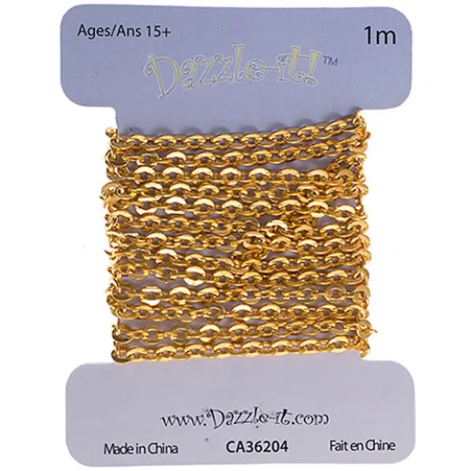2 x 2.5mm Rolo Chain, Brass, 1 Metre Length 2 x 2.5mm Rolo Chain, Brass, 1 Metre Length