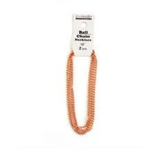 ImpressArt Ball Chain Pendant, Pack of 2, Copper, 18"