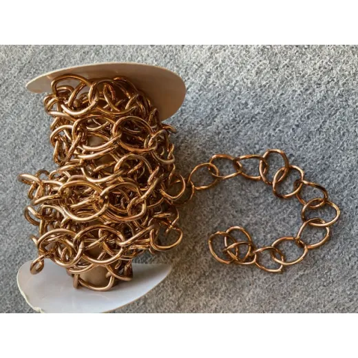 Dark Gold Aluminium Chain, 28 x22mm, 1 Metre Length Dark Gold Aluminium Chain, 28 x22mm, 1 Metre Length