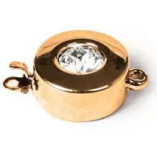 12mm Claspgarten 23kt Push Clasp with Swarovski clear crystal embellishment