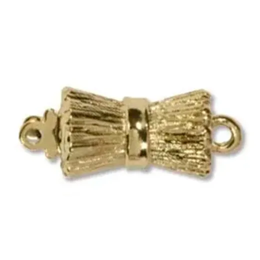 14mm 'Bow Tie' Claspgarten Gold Plated 'Melon' Push Clasp 