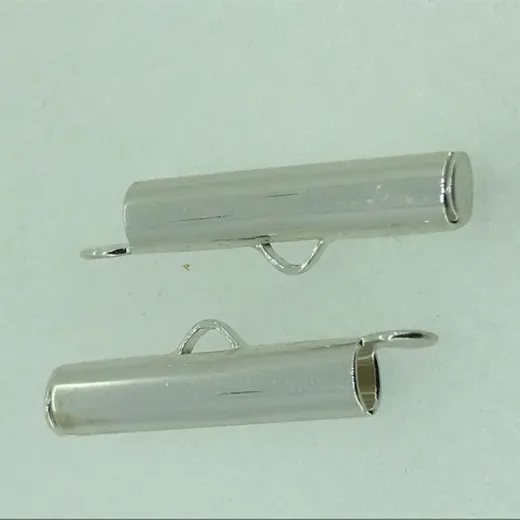 20mm Slide Tube end cap, pack of 2 pcs, silver plated 20mm Slide Tube end cap, pack of 2 pcs, silver plated