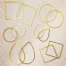 Bead Frames, 25mm Squares, Gold Colour, 2 Pieces