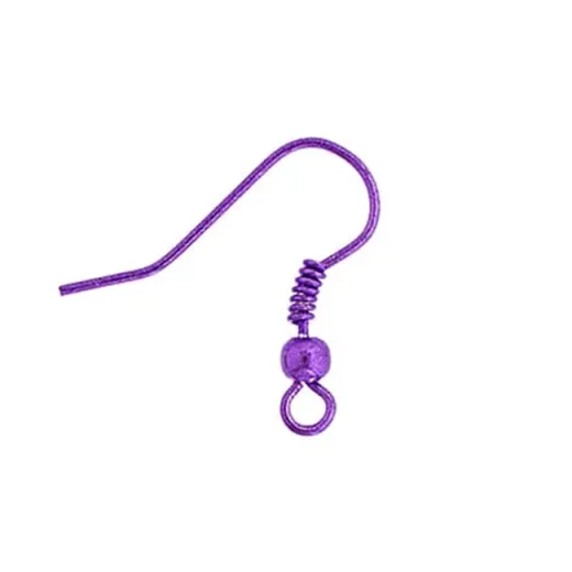Purple Neo Fish Hooks, three pairs Purple Neo Fish Hooks, three pairs