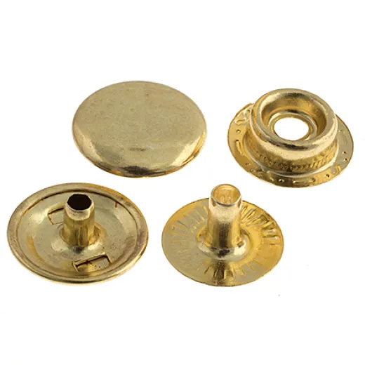 12mm Gold Leather Snaps by Metal Complex, Pack of 20 (10 Sets) 12mm Gold Leather Snaps by Metal Complex, Pack of 20 (10 Sets)