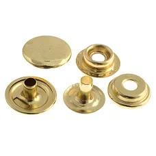 15mm Gold Leather Snaps by Metal Complex, Pack of 20 (10 Sets)