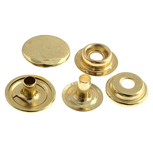 15mm Gold Leather Snaps by Metal Complex, Pack of 20 (10 Sets) 15mm Gold Leather Snaps by Metal Complex, Pack of 20 (10 Sets)