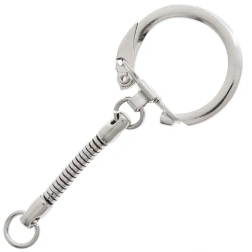 Nickel colour Key chain with snake chain feature - pack of 2pcs Nickel colour Key chain with snake chain feature - pack of 2pcs