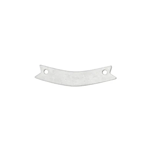 Matte Silver Plated Pewter Banner, 1 3/4" x 1/4" Matte Silver Plated Pewter Banner, 1 3/4" x 1/4"