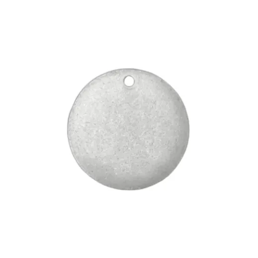 Matte Silver Plated Pewter Circle, 1" Matte Silver Plated Pewter Circle, 1"