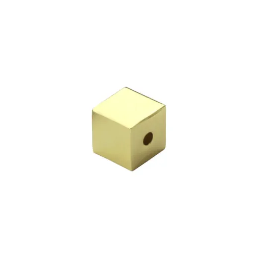 Gold Plated Pewter Large Cube, 1/2" Gold Plated Pewter Large Cube, 1/2"