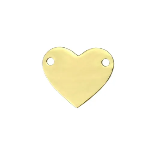Gold Plated Pewter Heart, 1 3/4 x 1/4" Gold Plated Pewter Heart, 1 3/4 x 1/4"