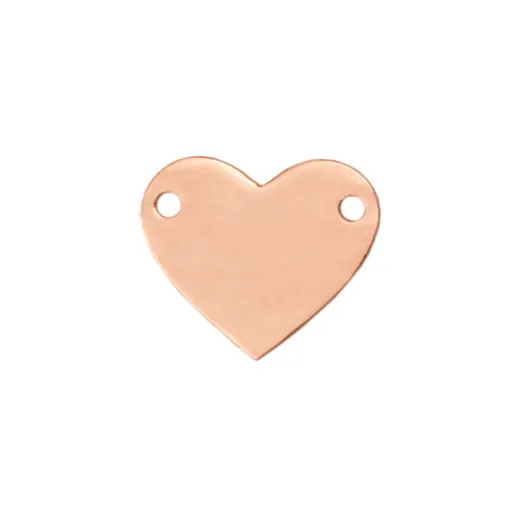 Rose Gold Plated Pewter Heart, 1 3/4 x 1/4" Rose Gold Plated Pewter Heart, 1 3/4 x 1/4"
