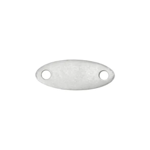 Matte Silver Plated Pewter Trainer Tag, 1 3/8" x 1/2" Matte Silver Plated Pewter Trainer Tag, 1 3/8" x 1/2"