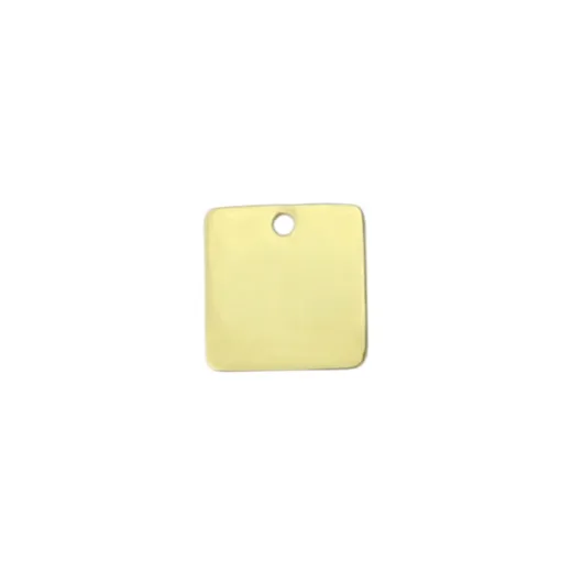 Gold Plated Pewter Small Square, 3/4" Gold Plated Pewter Small Square, 3/4"