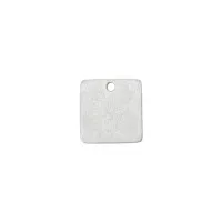 Matte Silver Plated Pewter Small Square, 3/4"