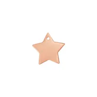 Rose Gold Plated Pewter Star, 1"
