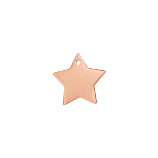 Rose Gold Plated Pewter Star, 1"
