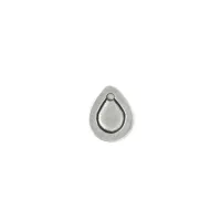 Pewter Small Drop, 14mm Border Blank, pack of 2