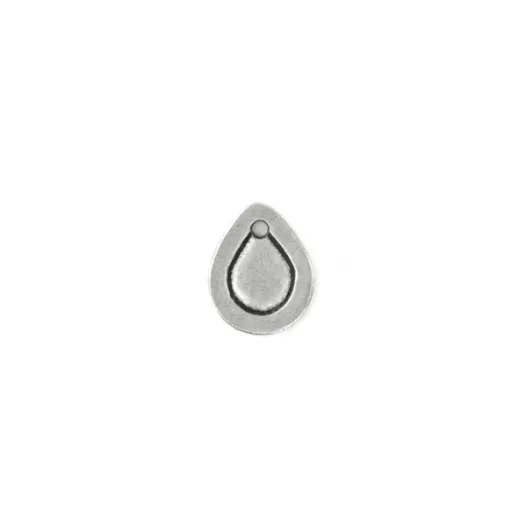 Pewter Small Drop, 14mm Border Blank, pack of 2 Pewter Small Drop, 14mm Border Blank, pack of 2