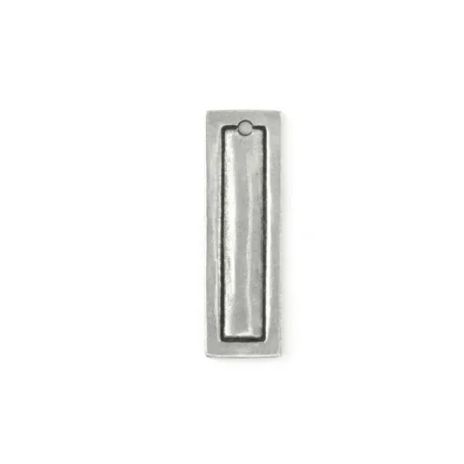 Pewter Small Rectangle, 10 x 32mm pendant or stamping blank Border Pewter Small Rectangle, 10 x 32mm pendant or stamping blank Border