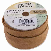 Light Brown, 10x2mm Leather, sold in 20cm lengths.