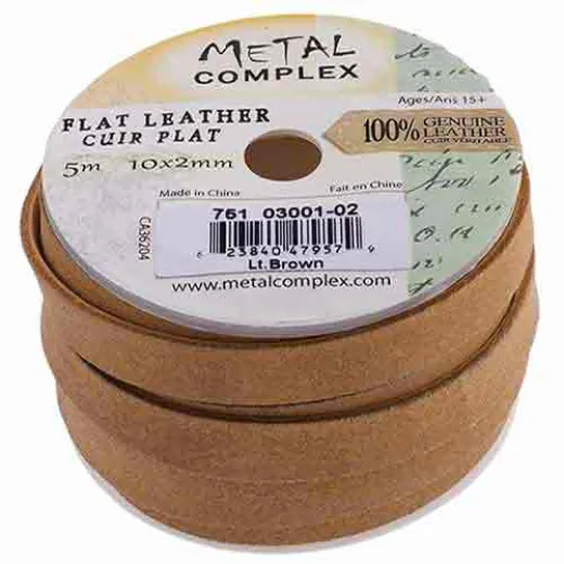 Light Brown, 10x2mm Leather, sold in 20cm lengths. Light Brown, 10x2mm Leather, sold in 20cm lengths.