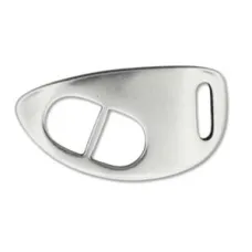 Antique Silver Buckle Clasp  for leather. Clasp measures 21mm x 40mm, (ID 10mm x...