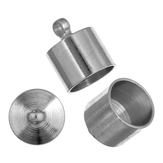 10mm Necklace cap, Nickel colour. Pack of 2pcs 10mm Necklace cap, Nickel colour. Pack of 2pcs