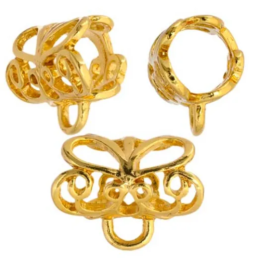 Kumihimo Finding Kit, Gold, Pendant Bail Butterfly, Pack of 4 Kumihimo Finding Kit, Gold, Pendant Bail Butterfly, Pack of 4