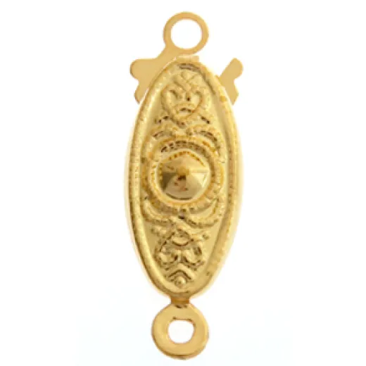 Fancy Box & Hook Clasp, 18 x 6mm, Gold, Pack of 2 pieces Fancy Box & Hook Clasp, 18 x 6mm, Gold, Pack of 2 pieces