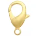 12mm Matte Gold Lobster Clasps, Pack of 5 12mm Matte Gold Lobster Clasps, Pack of 5