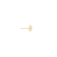 6 mm Flat Ear Studs, Gold Plated - 20 pcs