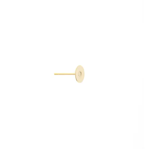 6 mm Flat Ear Studs, Gold Plated - 20 pcs 6 mm Flat Ear Studs, Gold Plated - 20 pcs