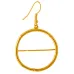 Round Interchangeable Gold Earrings, 1 Pair