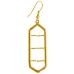 Rectangle Interchangeable Gold Earrings, 1 Pair Rectangle Interchangeable Gold Earrings, 1 Pair