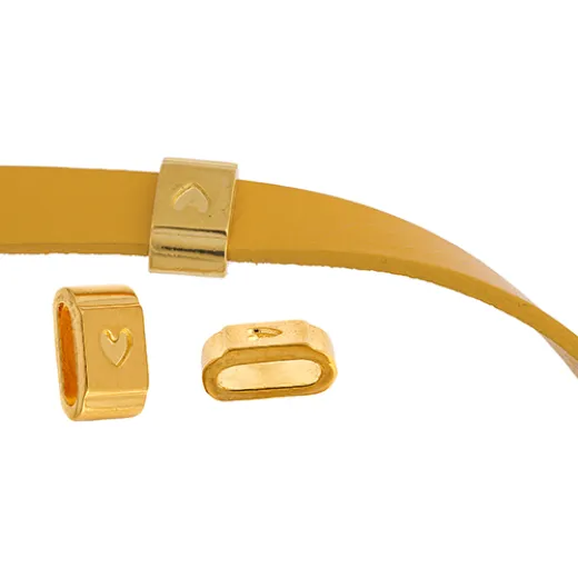 7.5mm Gold Slider with Heart 7.5mm Gold Slider with Heart