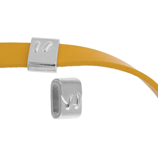Silver Tube Latched Slider, 9.5mm Silver Tube Latched Slider, 9.5mm