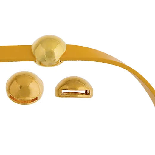 19mm Gold Domed Slider, 2 Pcs 19mm Gold Domed Slider, 2 Pcs