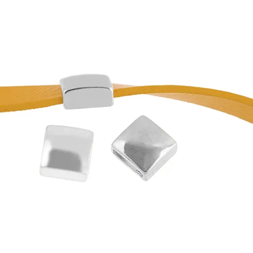 12mm Silver Square Slider 12mm Silver Square Slider
