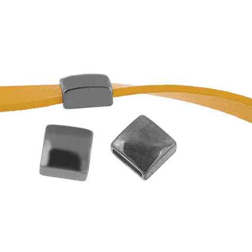12mm Gunmetal Square Slider, Pack of 2 12mm Gunmetal Square Slider, Pack of 2